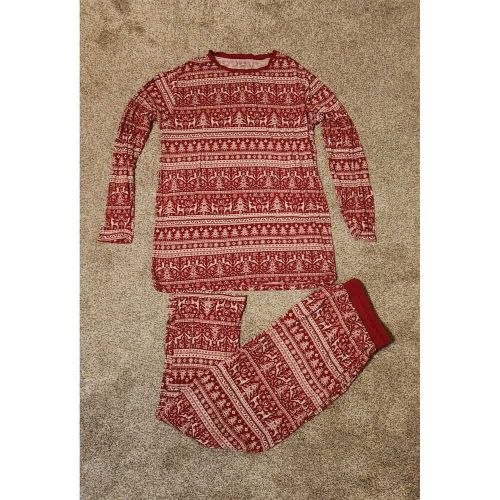 Little Sleepies Reindeer Cheer Men's Pajama Shirt And Pants Size Large